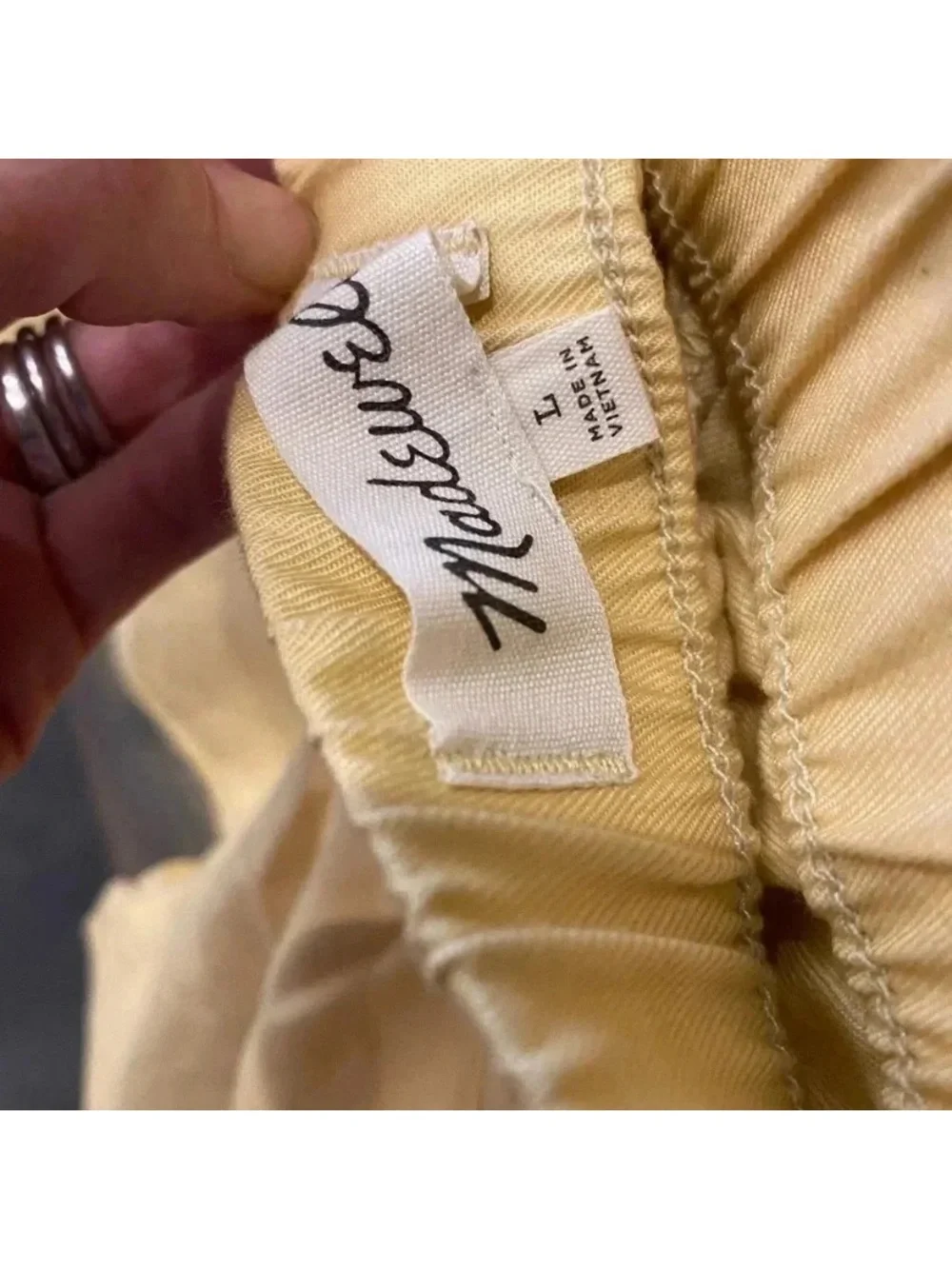 Madewell Womens Yellow Pull On Shorts High Waist Short